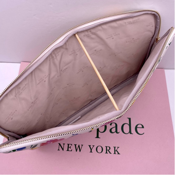 Kate Spade staci I-zip universal laptop sleeve garden bouquet - Picture 10 of 11